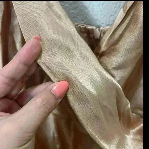 Shona Joy La Lune Cross Draped Maxi Dress Womens 10 Desert Rose Pink Satin - Picture 8 of 16